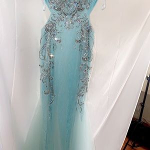 Blue, turquoise dress